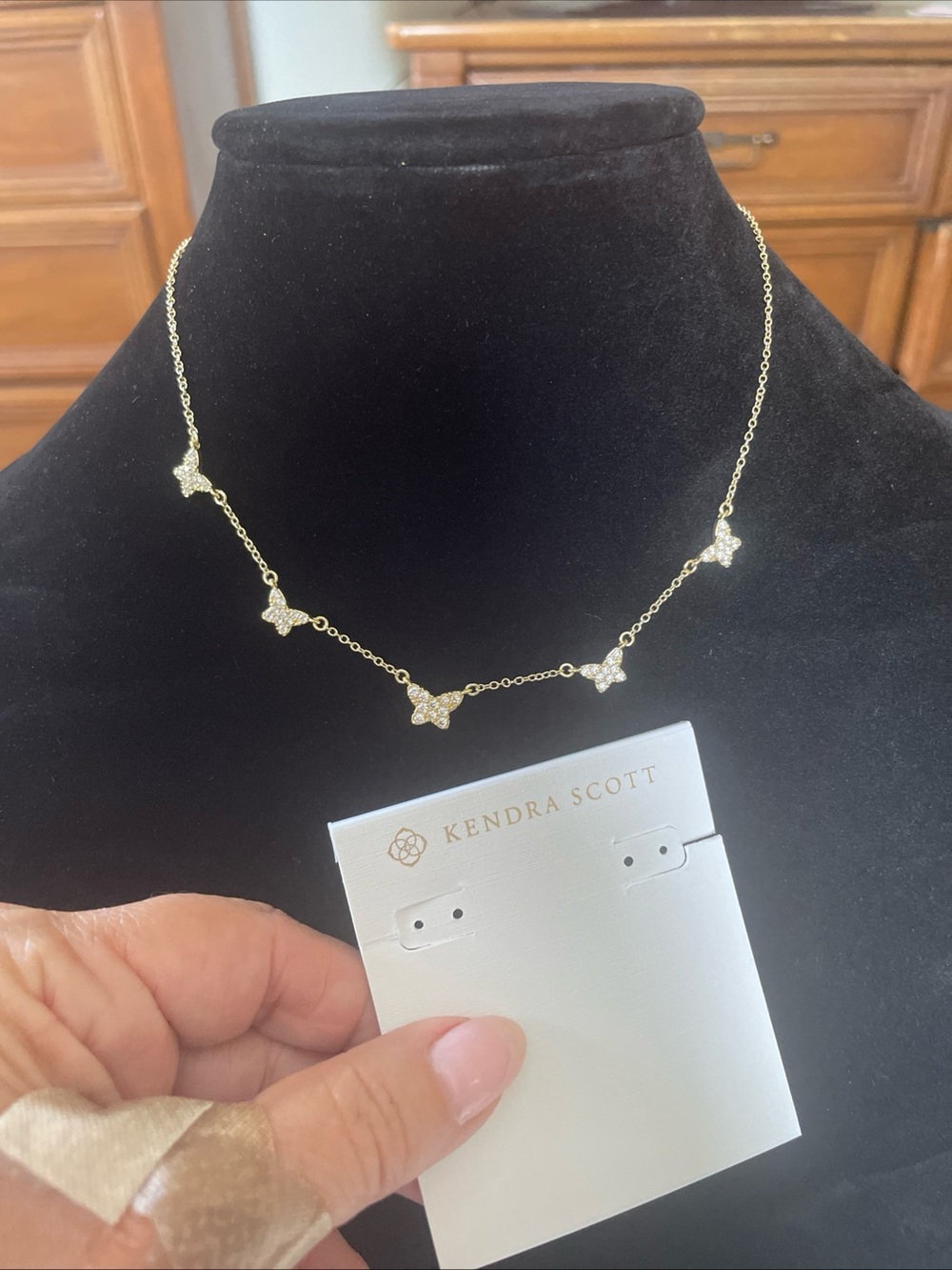 Kendra Scott Gold Pave Butterfly Necklace